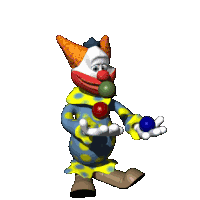 Animated Clown Juggling